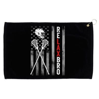 American Flag Lax Helmet Sticks Lacrosse Grommeted Golf Towel