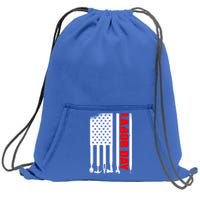 American Flag Labor Day Meaningful Gift Sweatshirt Cinch Pack Bag