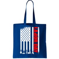 American Flag Labor Day Meaningful Gift Tote Bag