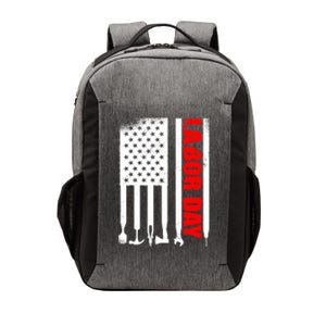 American Flag Labor Day Meaningful Gift Vector Backpack