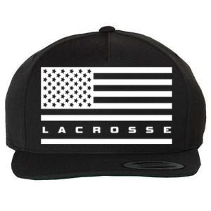 American Flag Lacrosse Apparel Gift Lacrosse Gift Wool Snapback Cap