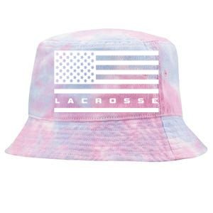 American Flag Lacrosse Apparel Gift Lacrosse Gift Tie-Dyed Bucket Hat