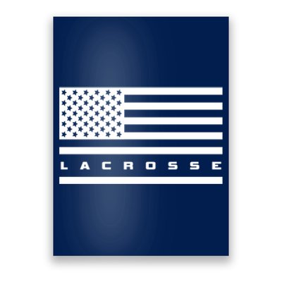 American Flag Lacrosse Apparel Gift Lacrosse Gift Poster