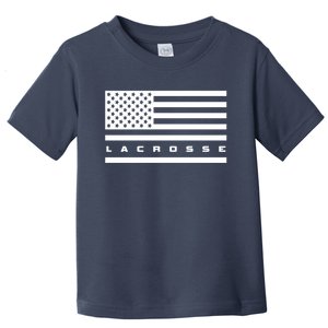 American Flag Lacrosse Apparel Gift Lacrosse Gift Toddler T-Shirt