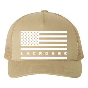 American Flag Lacrosse Apparel Gift Lacrosse Gift Yupoong Adult 5-Panel Trucker Hat