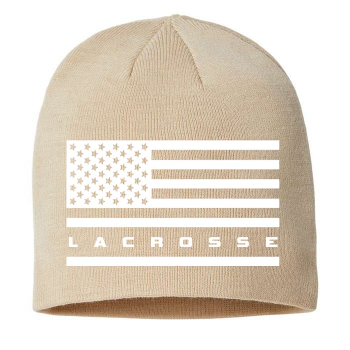 American Flag Lacrosse Apparel Gift Lacrosse Gift Sustainable Beanie