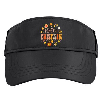 Autumn Fall Lover Pumpkin Groovy Thanksgiving Adult Drive Performance Visor