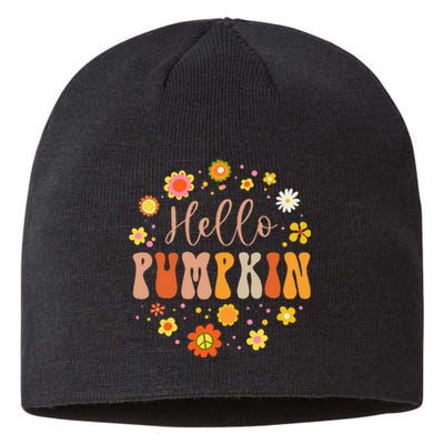 Autumn Fall Lover Pumpkin Groovy Thanksgiving Sustainable Beanie