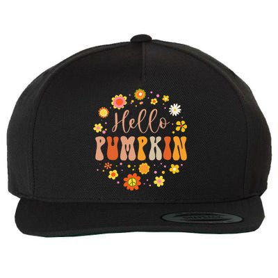 Autumn Fall Lover Pumpkin Groovy Thanksgiving Wool Snapback Cap