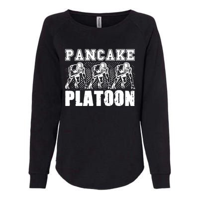 American Football Line Pancake Platoon Player Support Gift Womens California Wash Sweatshirt