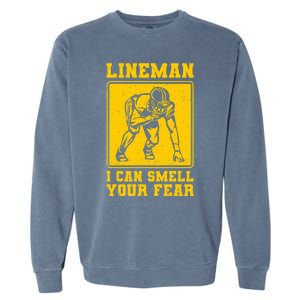 American Football Line Player Support Gift Garment-Dyed Sweatshirt