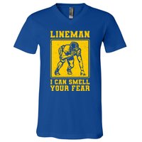 American Football Line Player Support Gift V-Neck T-Shirt