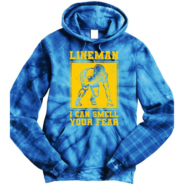 American Football Line Player Support Gift Tie Dye Hoodie