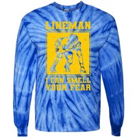 American Football Line Player Support Gift Tie-Dye Long Sleeve Shirt