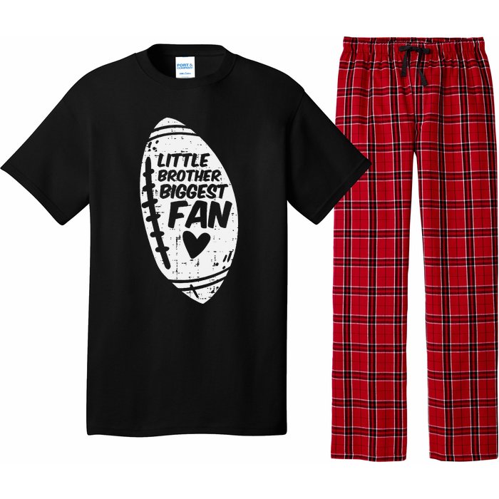 American Football Little Brother Biggest Fan Family Pajama Set