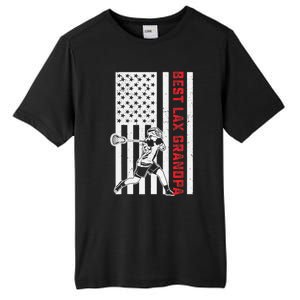 American Flag Lacrosse Grandpa LAX Player Team Sports Lover Tall Fusion ChromaSoft Performance T-Shirt