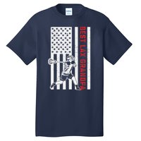 American Flag Lacrosse Grandpa LAX Player Team Sports Lover Tall T-Shirt