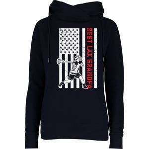 American Flag Lacrosse Grandpa LAX Player Team Sports Lover Womens Funnel Neck Pullover Hood