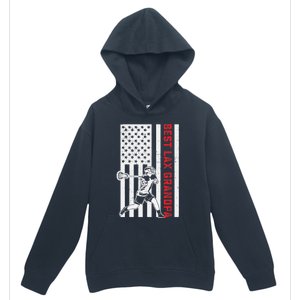 American Flag Lacrosse Grandpa LAX Player Team Sports Lover Urban Pullover Hoodie