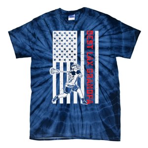 American Flag Lacrosse Grandpa LAX Player Team Sports Lover Tie-Dye T-Shirt