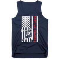 American Flag Lacrosse Grandpa LAX Player Team Sports Lover Tank Top