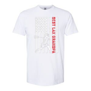 American Flag Lacrosse Grandpa LAX Player Team Sports Lover Softstyle CVC T-Shirt