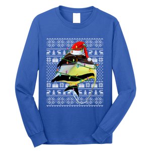 Angelfish Fish Lover Santa Hat Ugly Angelfish Christmas Gift Long Sleeve Shirt