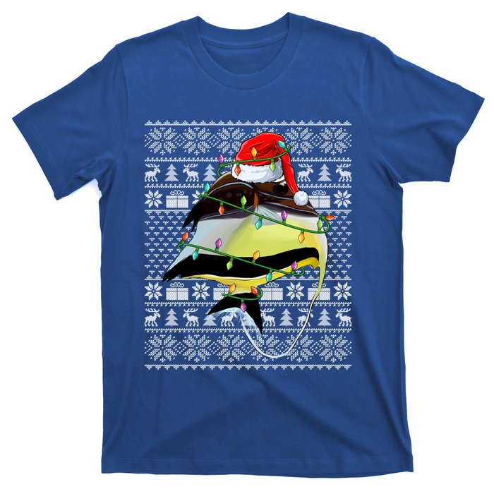 Angelfish Fish Lover Santa Hat Ugly Angelfish Christmas Gift T-Shirt