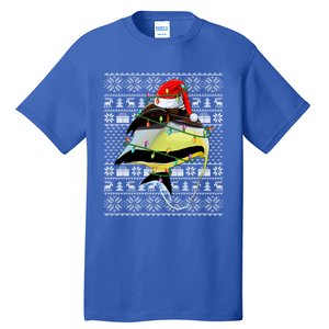 Angelfish Fish Lover Santa Hat Ugly Angelfish Christmas Gift Tall T-Shirt