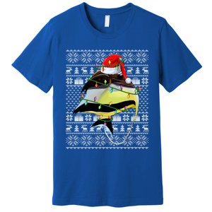 Angelfish Fish Lover Santa Hat Ugly Angelfish Christmas Gift Premium T-Shirt