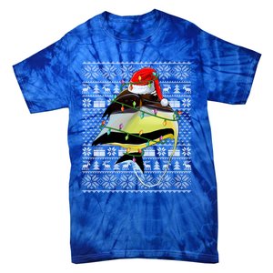 Angelfish Fish Lover Santa Hat Ugly Angelfish Christmas Gift Tie-Dye T-Shirt