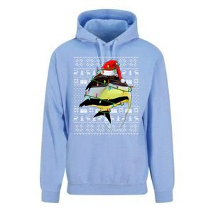 Angelfish Fish Lover Santa Hat Ugly Angelfish Christmas Gift Unisex Surf Hoodie