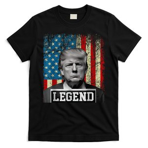 American Flag Legend Trump Mug Shot 2024 President T-Shirt