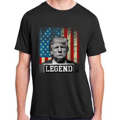 American Flag Legend Trump Mug Shot 2024 President Adult ChromaSoft Performance T-Shirt