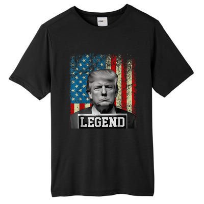 American Flag Legend Trump Mug Shot 2024 President Tall Fusion ChromaSoft Performance T-Shirt