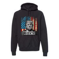 American Flag Legend Trump Mug Shot 2024 President Premium Hoodie