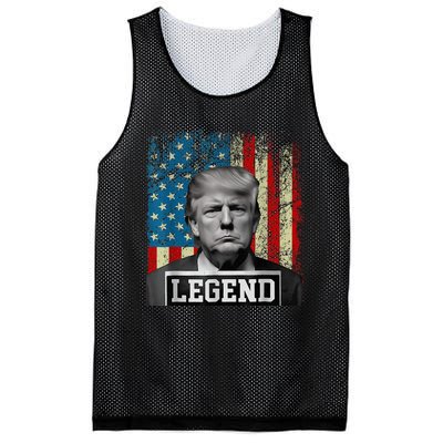 American Flag Legend Trump Mug Shot 2024 President Mesh Reversible Basketball Jersey Tank