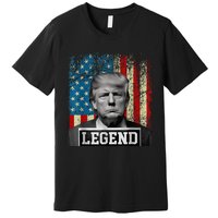 American Flag Legend Trump Mug Shot 2024 President Premium T-Shirt