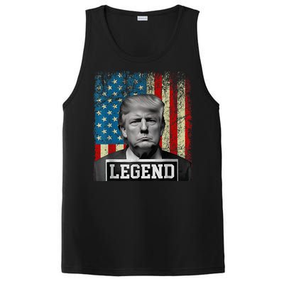 American Flag Legend Trump Mug Shot 2024 President PosiCharge Competitor Tank