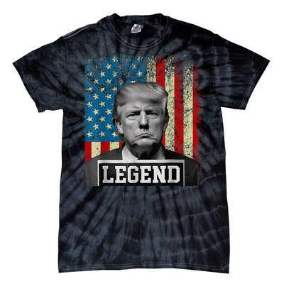 American Flag Legend Trump Mug Shot 2024 President Tie-Dye T-Shirt