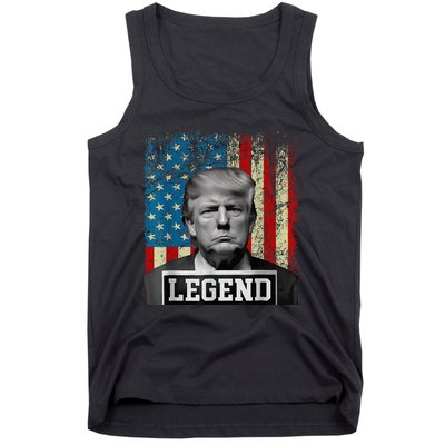 American Flag Legend Trump Mug Shot 2024 President Tank Top