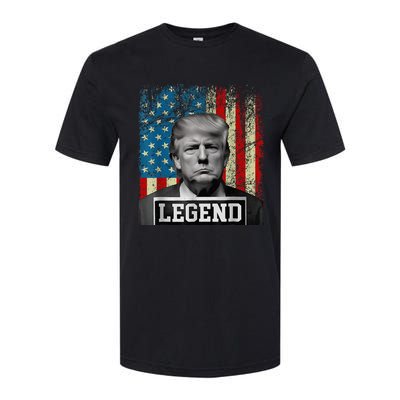 American Flag Legend Trump Mug Shot 2024 President Softstyle CVC T-Shirt