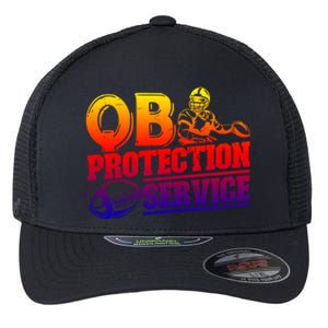 American Football Line Qb Protection Service Great Gift Flexfit Unipanel Trucker Cap