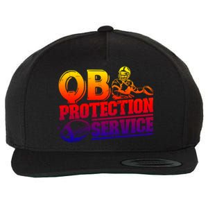 American Football Line Qb Protection Service Great Gift Wool Snapback Cap