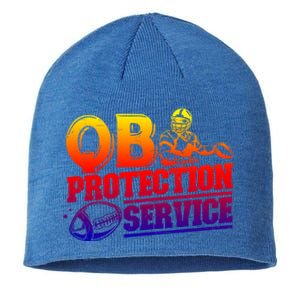 American Football Line Qb Protection Service Great Gift Sustainable Beanie