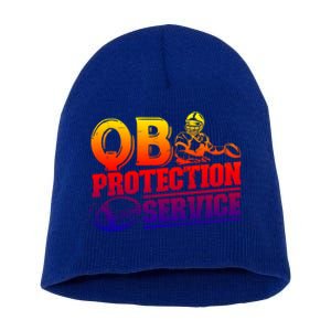 American Football Line Qb Protection Service Great Gift Short Acrylic Beanie