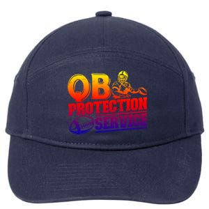 American Football Line Qb Protection Service Great Gift 7-Panel Snapback Hat