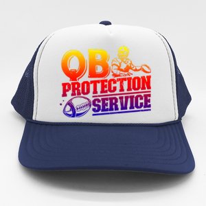 American Football Line Qb Protection Service Great Gift Trucker Hat