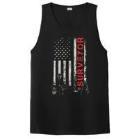 American flag land Surveyor surveying puns engineer PosiCharge Competitor Tank