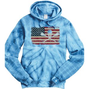 American Flag Lacrosse Usa Lax Player Gift Idea Great Gift Tie Dye Hoodie